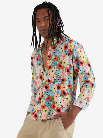 Campus Sutra - Ajuste confortable Camisa 'Justin' en Mezcla de colores