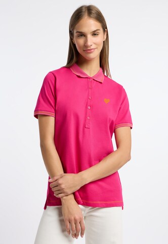 Frieda & Freddies NY Poloshirt in Pink: Vorderseite