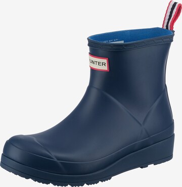 HUNTER Rubber Boots 'Play' in Blue: front