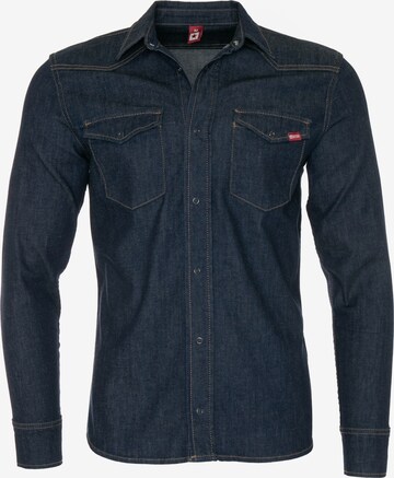 BIG STAR Button Up Shirt 'CHUCK' in Blue: front