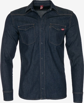 BIG STAR Regular fit Overhemd 'CHUCK' in Blauw: voorkant