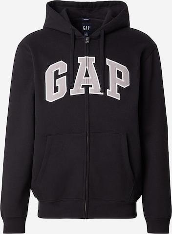 GAP Bluza rozpinana w kolorze czarny: przód