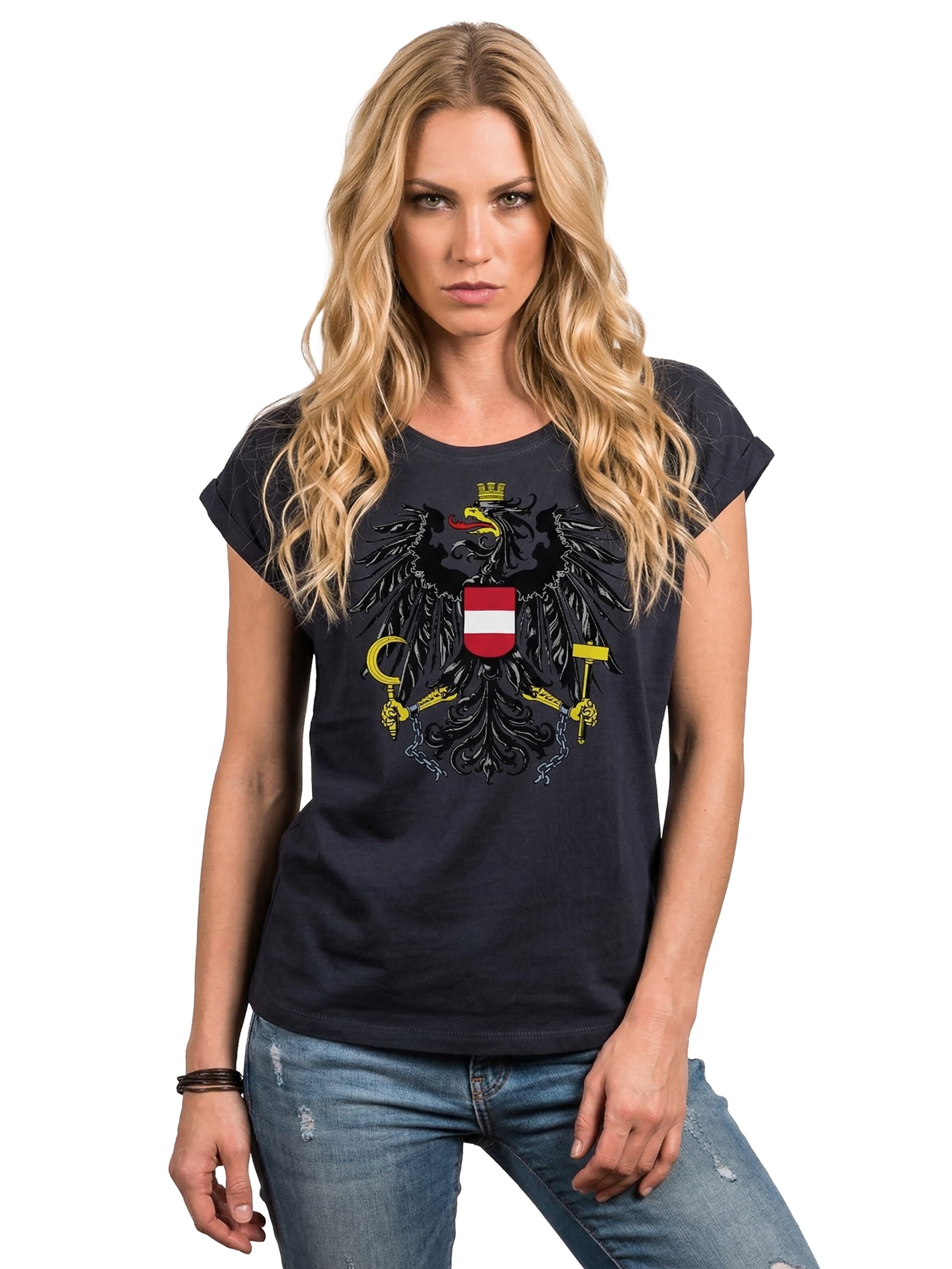MAKAYA Shirt 'AT-Adler' in Blue: front