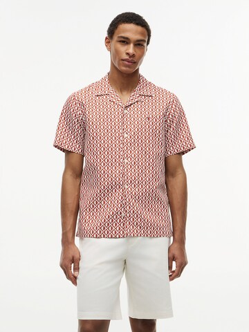 TOMMY HILFIGER Regular Fit Hemd in Braun: Vorderseite