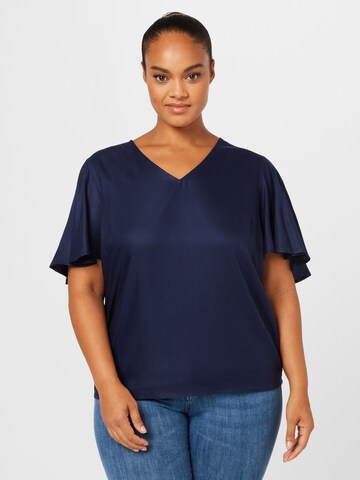 ONLY Carmakoma Bluse 'CHANTAL' i blå: forside