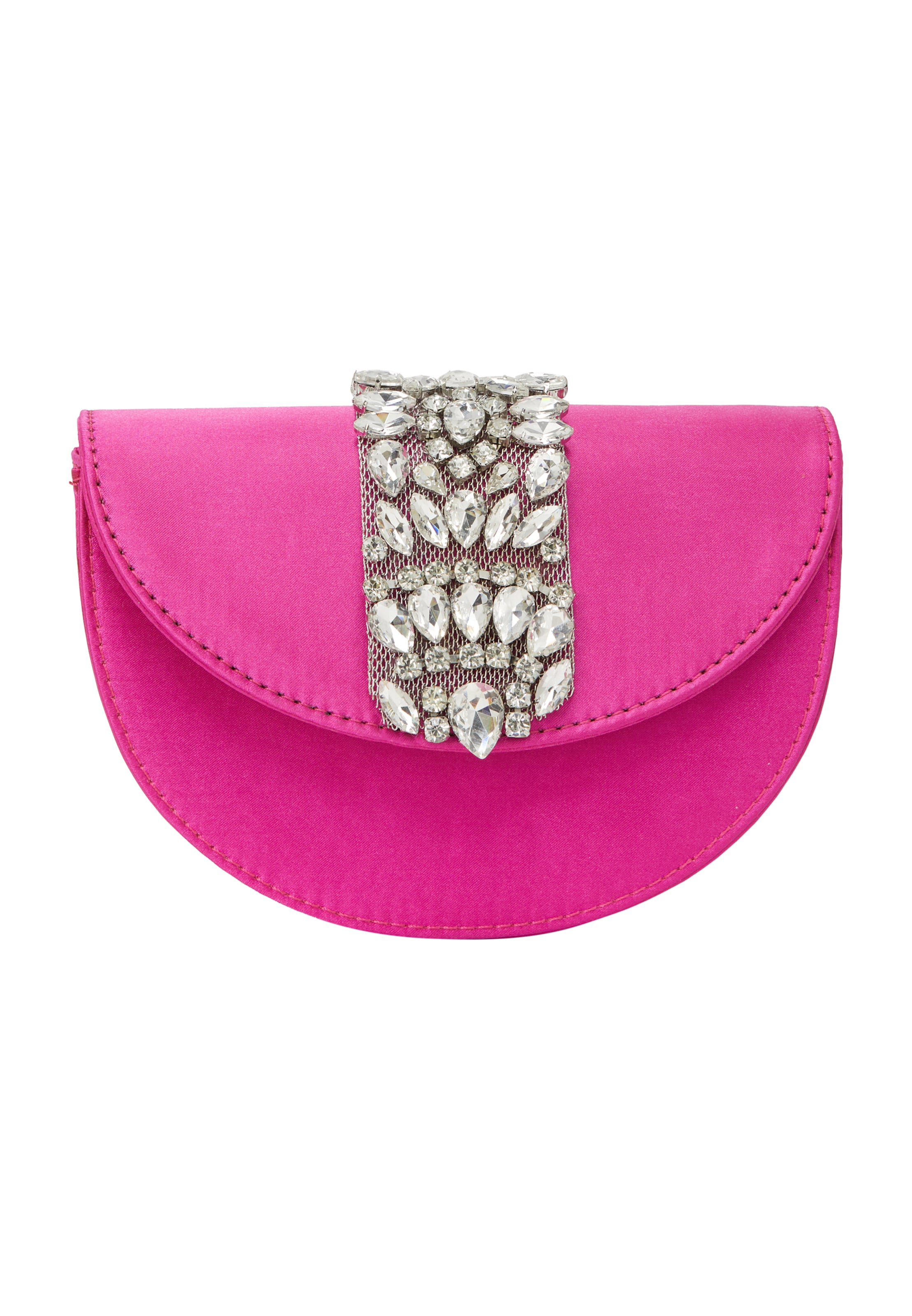Clutch faina pe fucsia / transparent, Vizualizare produs