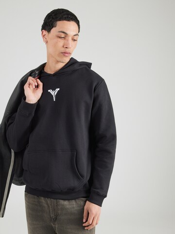 Bluză de molton de la Carlo Colucci pe negru: față