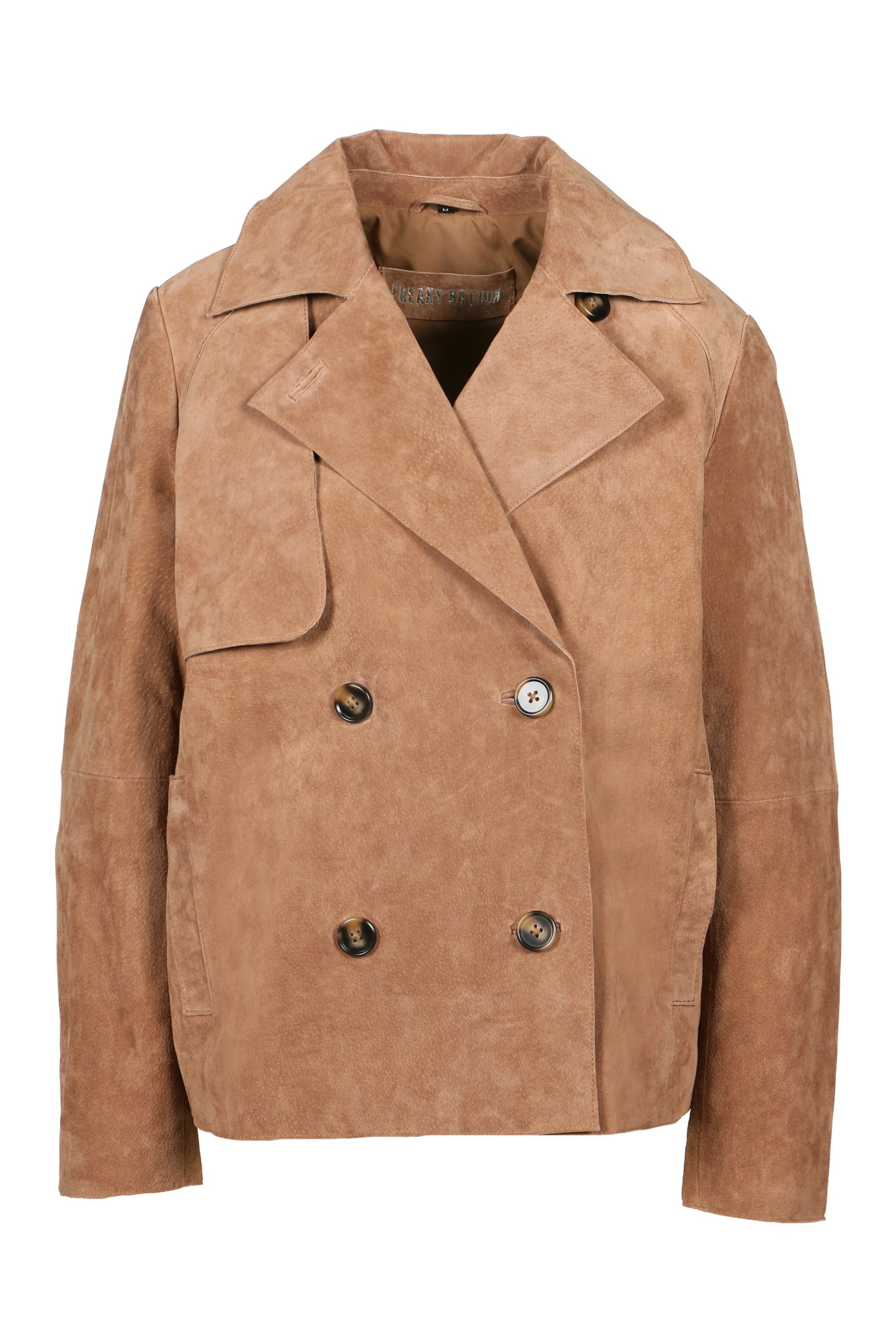 Veste mi-saison ' Lederjacke ' FREAKY NATION en marron : devant