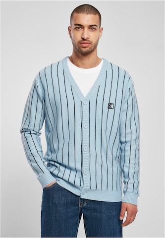 Karl Kani Knit Cardigan in Blue: front