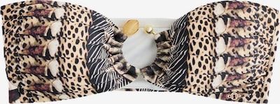 Next Bikini augšdaļa pieejams 85, krāsa - brūns / kapučino / melns / balts, Preces skats
