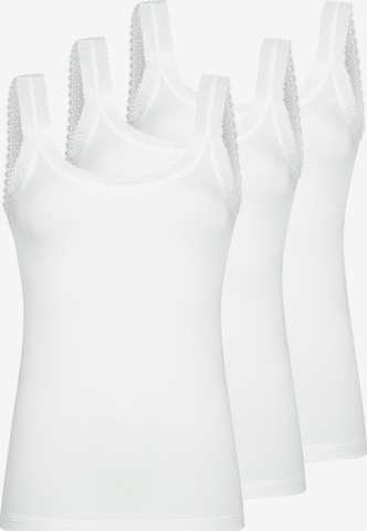 Mey Onderhemd 'Modal Lace' in Wit: voorkant