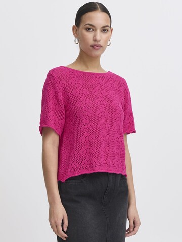 ICHI Blouse 'IHARTIES' in Pink: front
