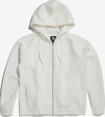 G-Star RAW Zip-Up Hoodie in White: front