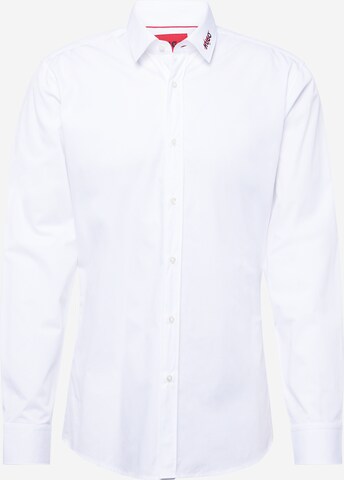 HUGO Slim fit Button Up Shirt 'Elisha' in White: front