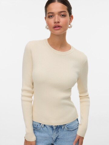 VERO MODA Pulóver 'VMGIZELLE' - bézs: elől