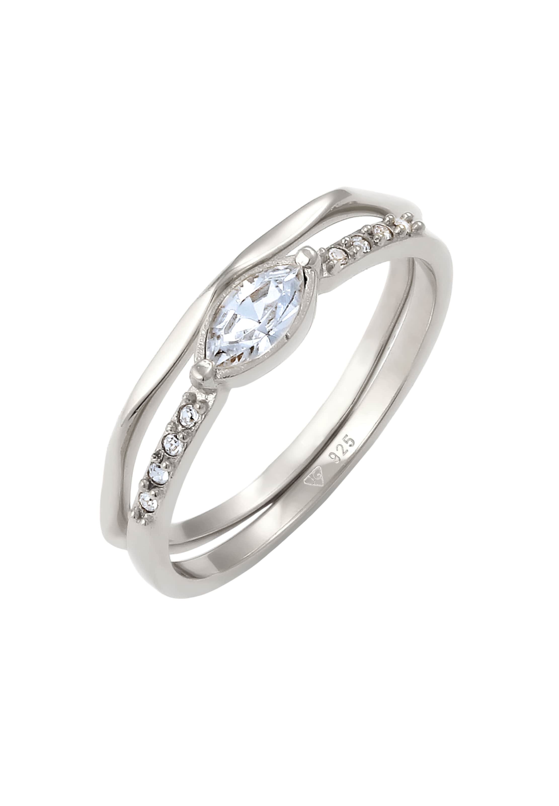 Bague ELLI en argent : devant