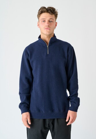 Cleptomanicx Pullover 'Noitch' in Blau: Vorderseite