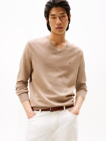 TOMMY HILFIGER Sweater 'ESSENTIAL' in Beige: front