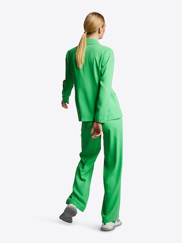 Rich & Royal Wide leg Trousers with creases in Green