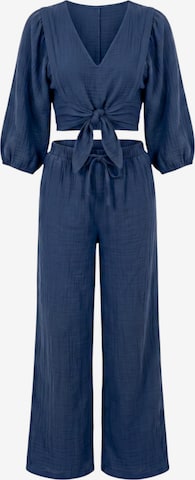 WENOR Loungewear 'FLOWSET' in Blue: front