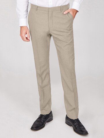 Steffen Klein Slimfit Broek in Beige: voorkant