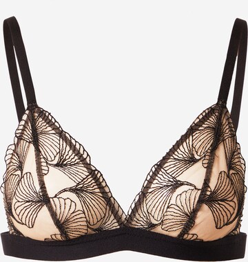 Undress Code Triangle Bra 'Magic Garden' in Black: front