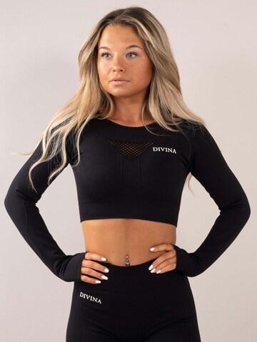 Divina Sporttop 'Four' in Schwarz: Vorderseite