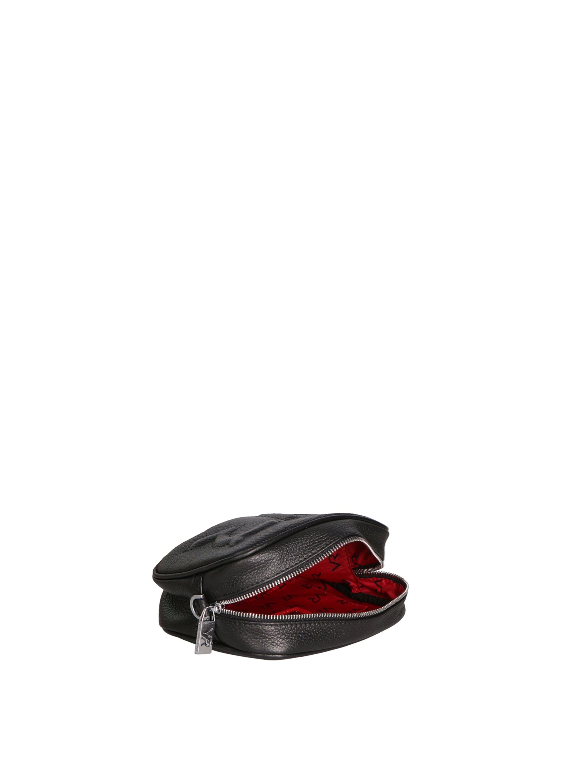 Borsa a tracolla 'Borsa a Tracolla Donna Pelle Virginia Rhinè Zip' di Virginia Rhinè in nero