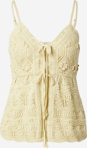 Top in maglia di HOLLISTER in giallo: frontale