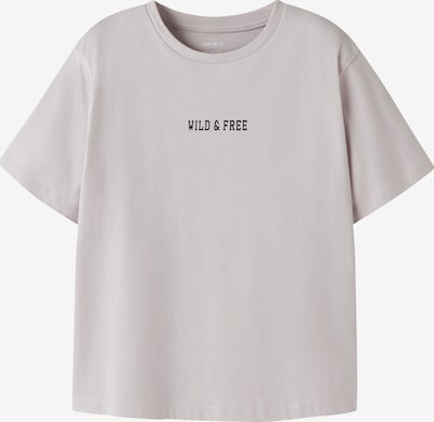 Marškinėliai 'NKFBEOA' iš NAME IT, spalva – alyvuogių spalva / pastelinė violetinė / juoda / balta, Prekių apžvalga