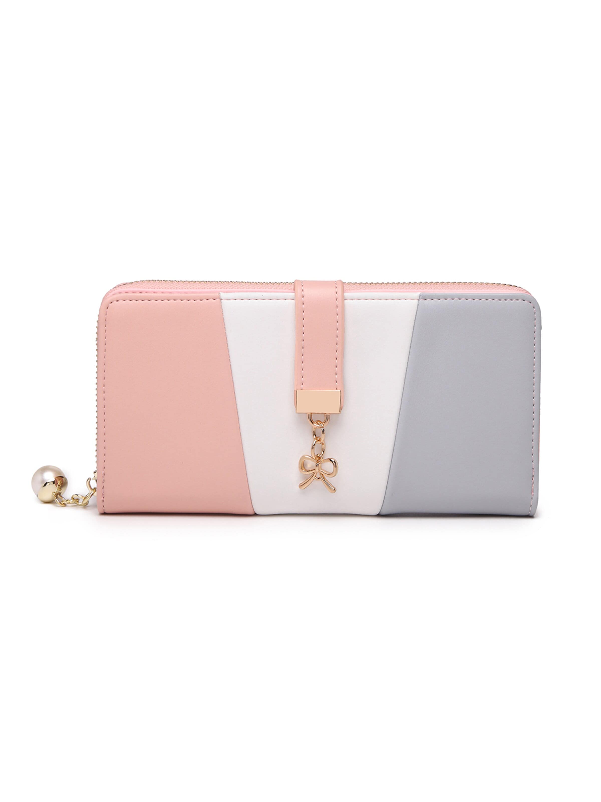 Miss Lulu Wallet in Grey: front