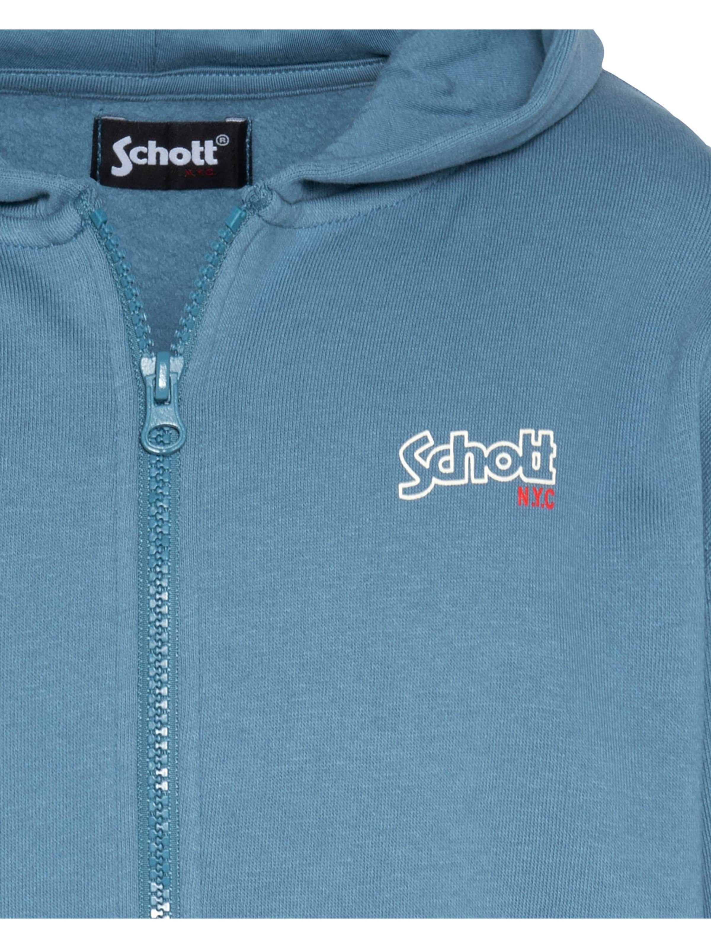 Sweat Schott NYC en bleu