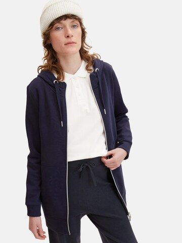 TOM TAILOR Sweatjacke in Blau