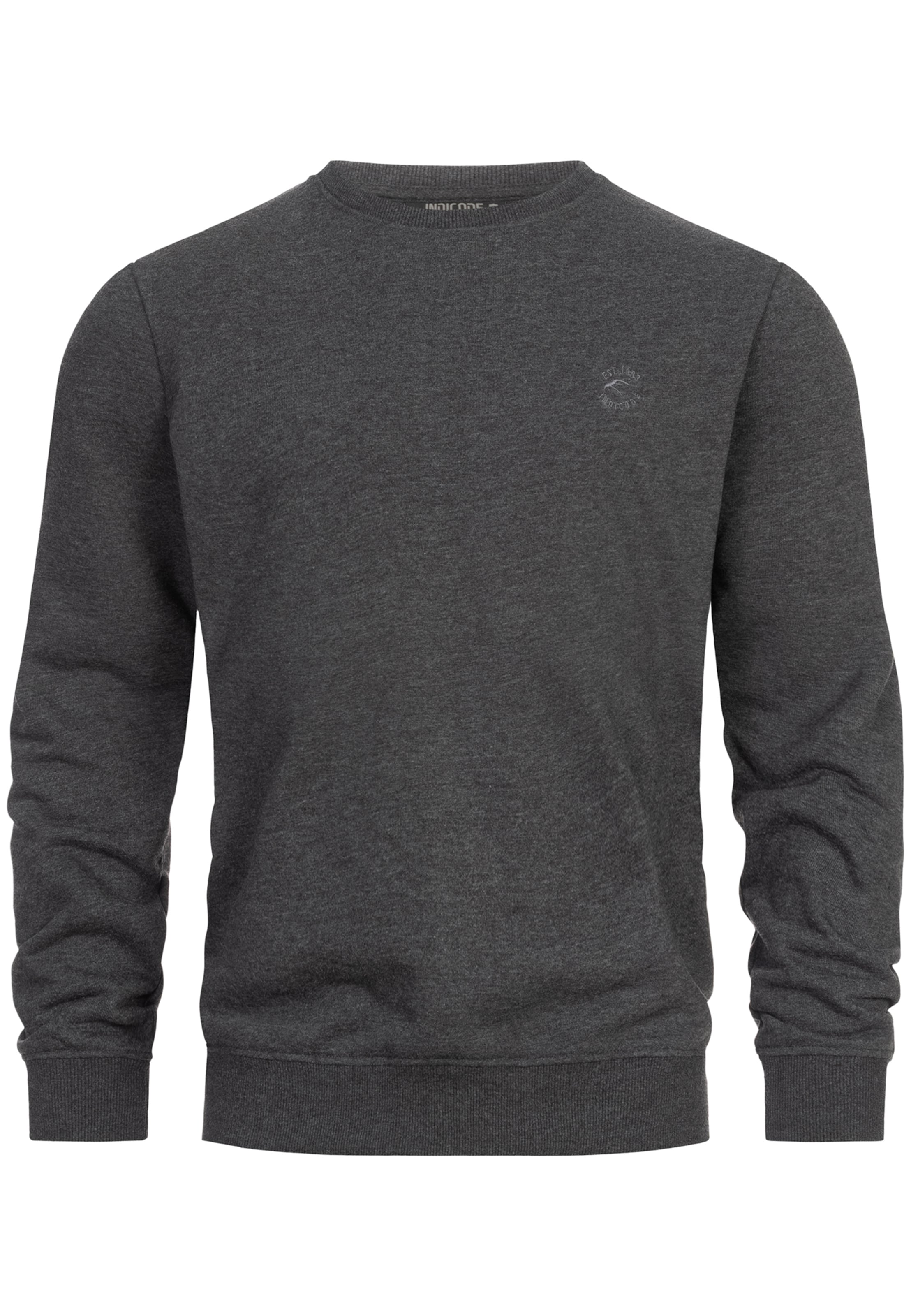INDICODE JEANS Sweatshirt ' Holt ' in Grau: Vorderseite