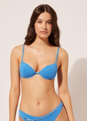 CALZEDONIA Push-up Bikinitop in Blau: predná strana