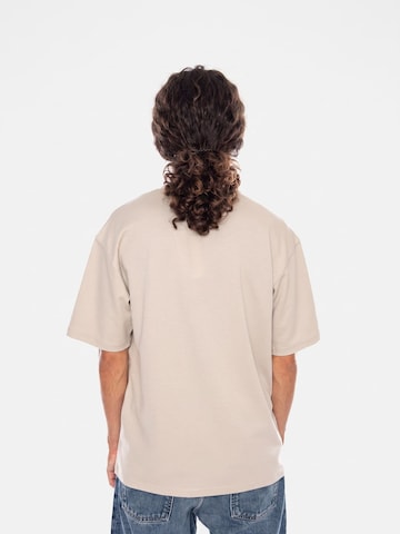 Only & Sons Shirt 'ONSCASPIAN AIRFLEX BOXY SS TEE NOOS SILVER LINING' in Beige