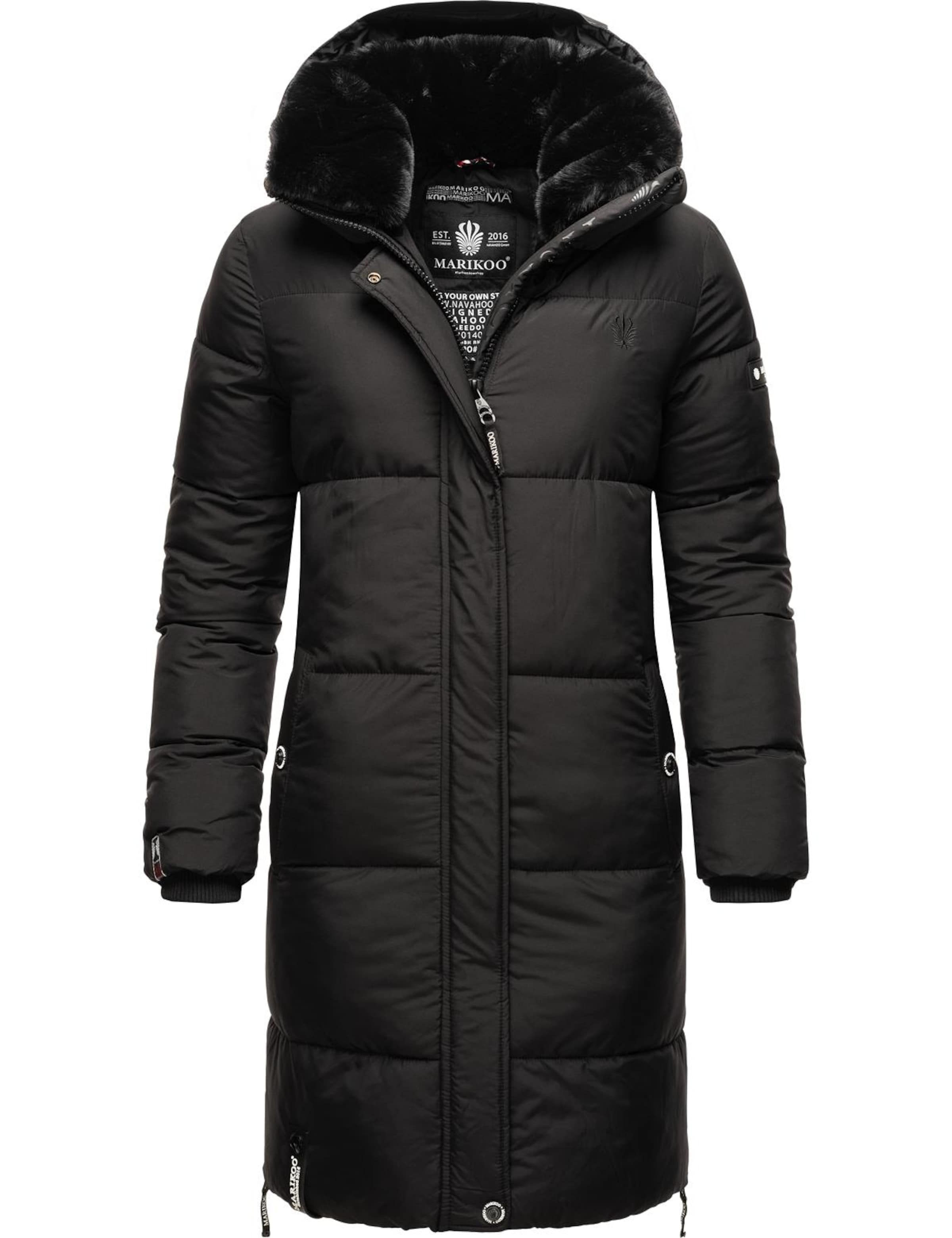 juoda MARIKOO Žieminis paltas: priekis
