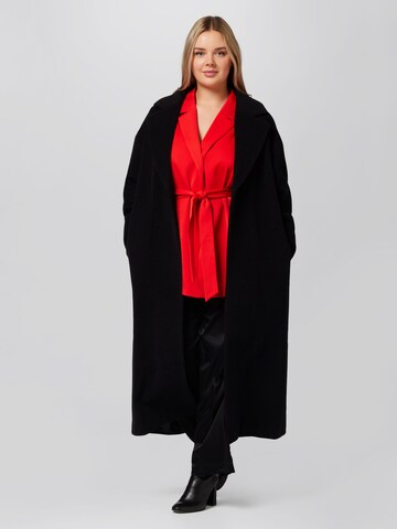 A LOT LESS Płaszcz przejściowy 'Sydney' w kolorze czarny: przód