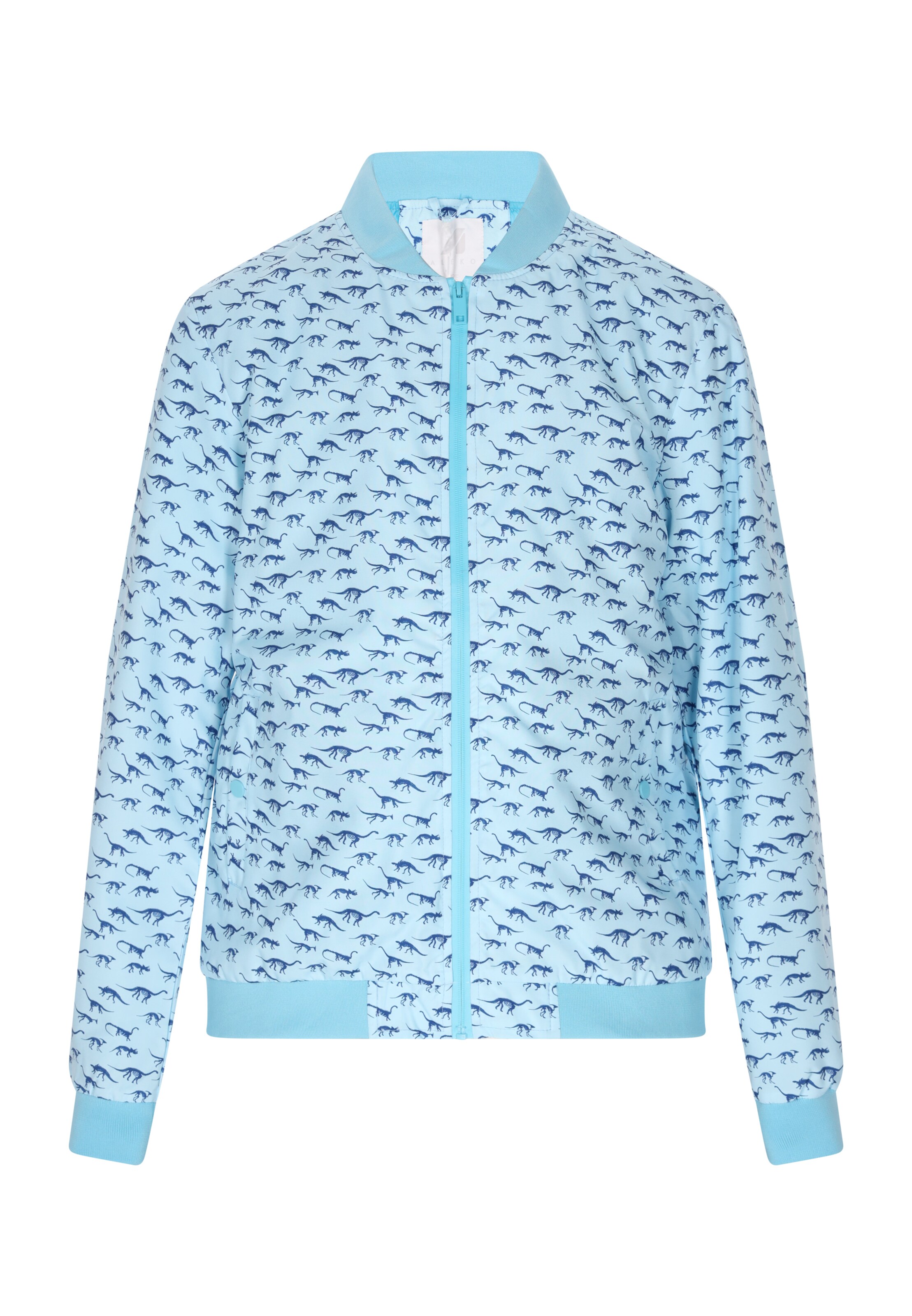 ALEKO - Casaco meia-estação em azul: frente