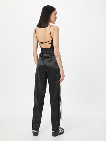 ADIDAS ORIGINALS Wide leg Broek 'Satin Adibreak' in Zwart