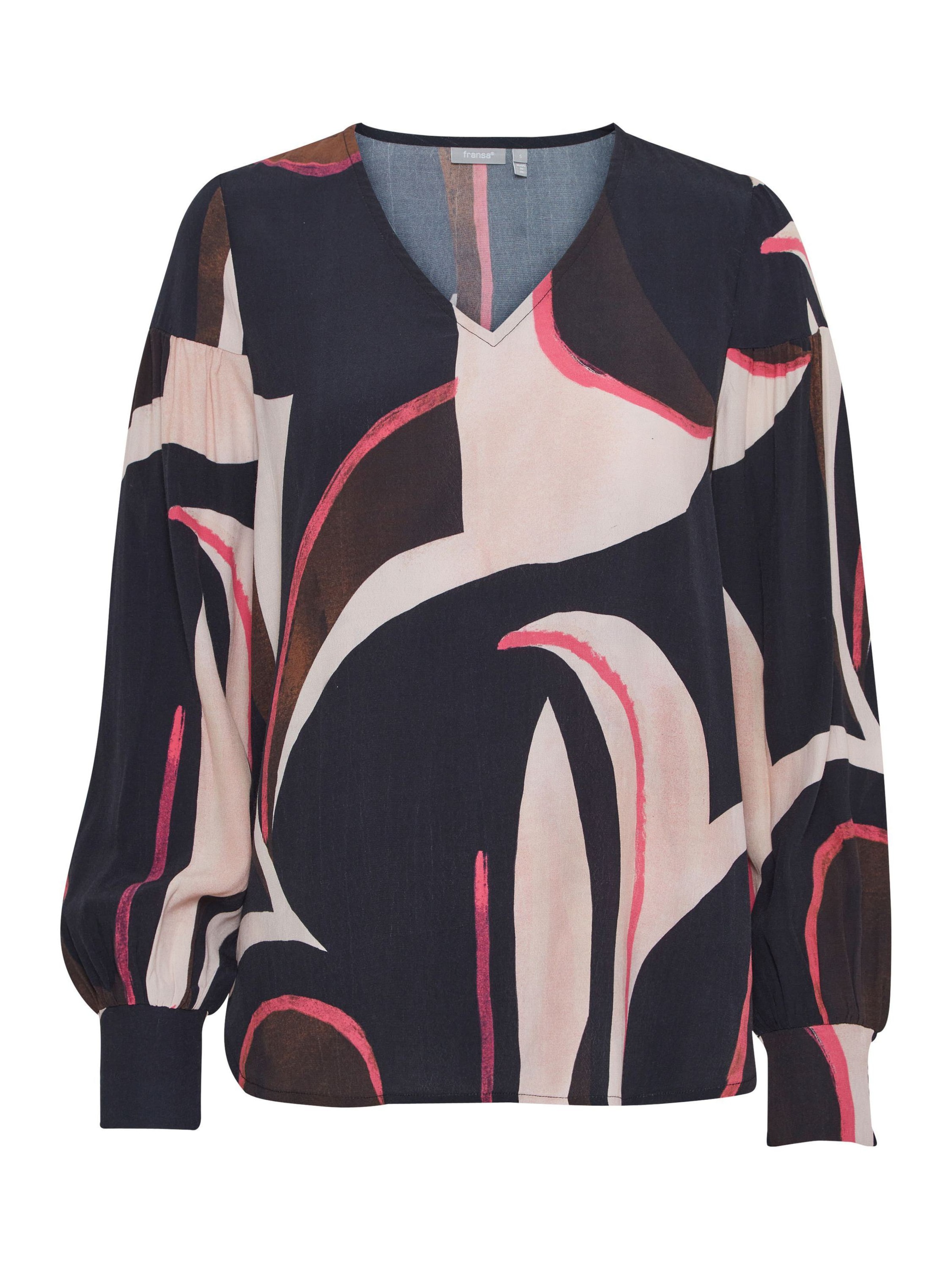 Fransa Bluse 'Lena' in Blau: Vorderseite