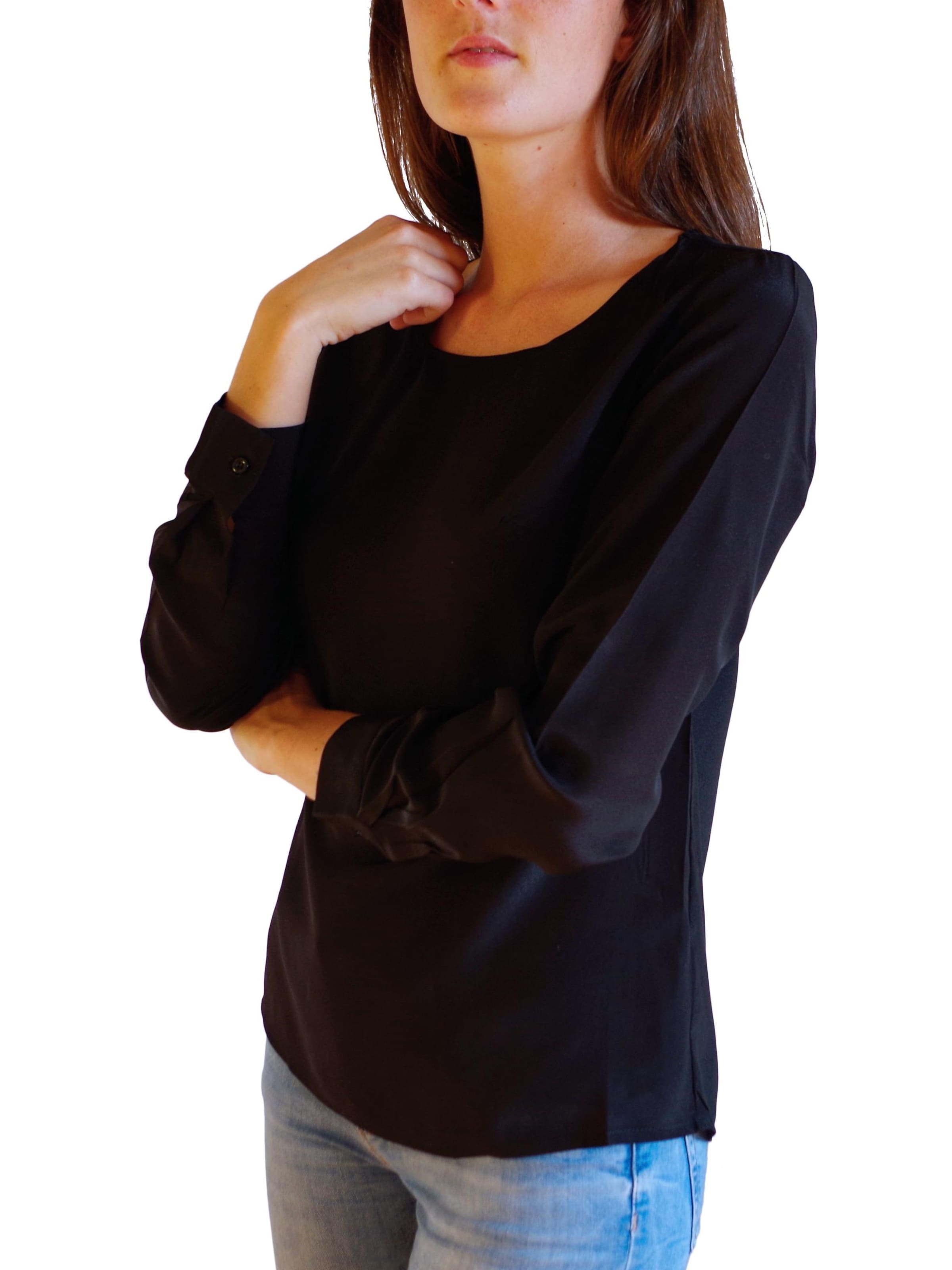 Posh Gear Blouse 'Rotondoseta' in Zwart