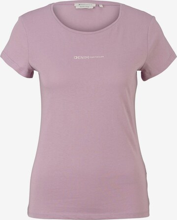 T-shirt TOM TAILOR DENIM en violet : devant