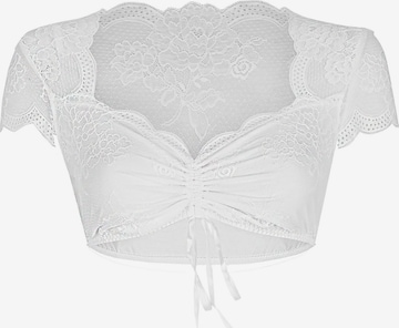 Nina von C. Trachtenbluse 'Tracht' in Weiß: Vorderseite