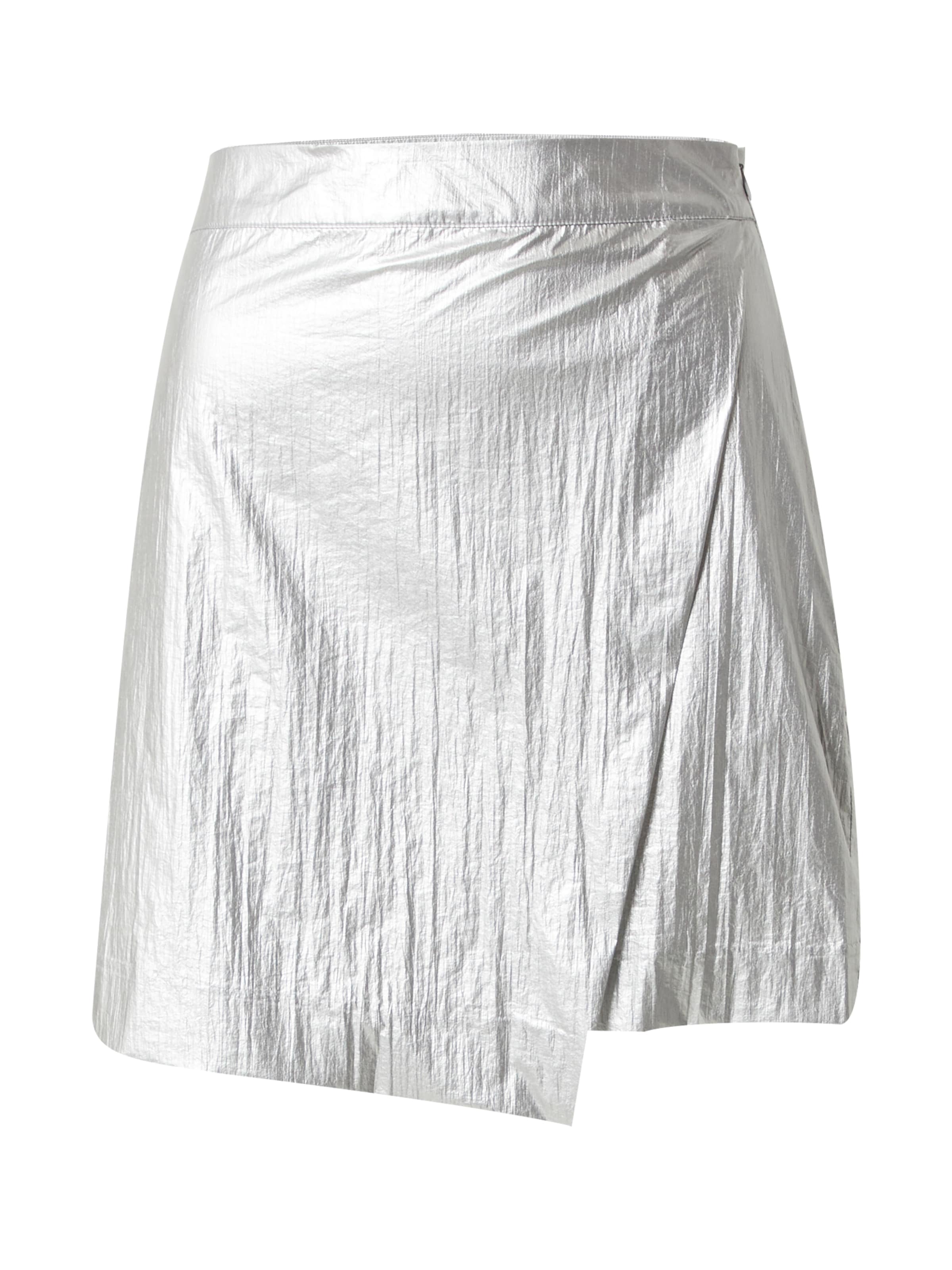 Fustă 'Record' de la Oval Square pe argintiu: față