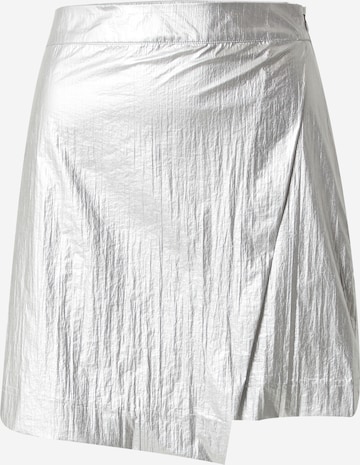 Oval Square Skirt 'Record' in Silver: front