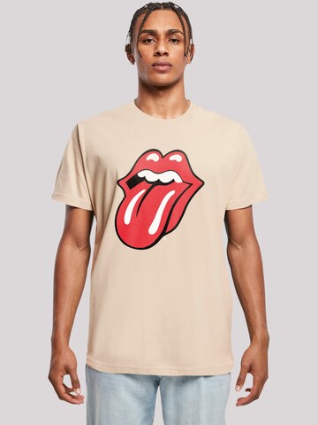 F4NT4STIC Shirt 'The Rolling Stones' in Beige: voorkant