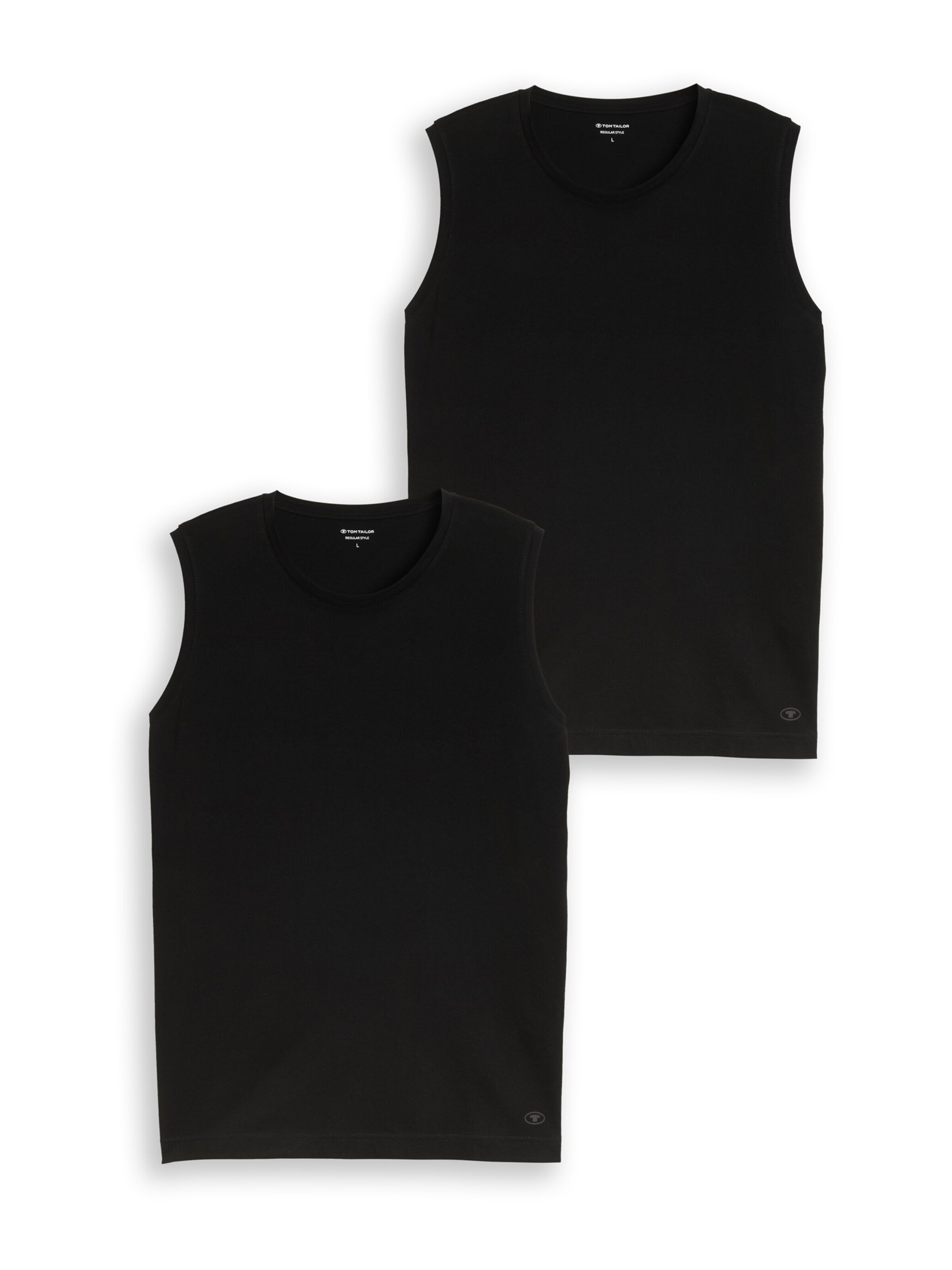 TOM TAILOR - Camiseta en negro: frente