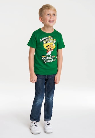 LOGOSHIRT Shirt 'Speedy Gonzales - Looney Tunes' in Groen