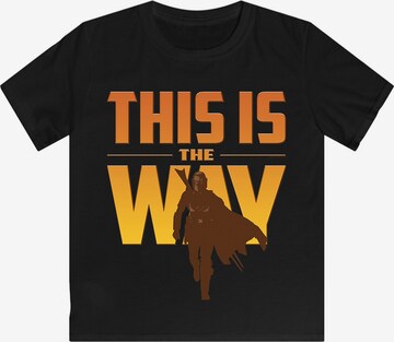 F4NT4STIC Shirt 'Star Wars The Mandalorian This Is The Way' in Zwart: voorkant